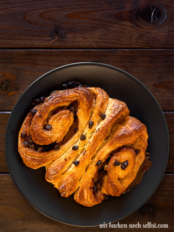 Franzbrötchen mit Schokolade